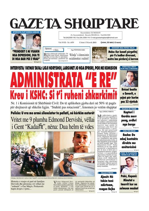 Gazeta Shqiptare 2013-07-15