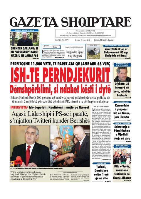 Gazeta Shqiptare 2013-03-15