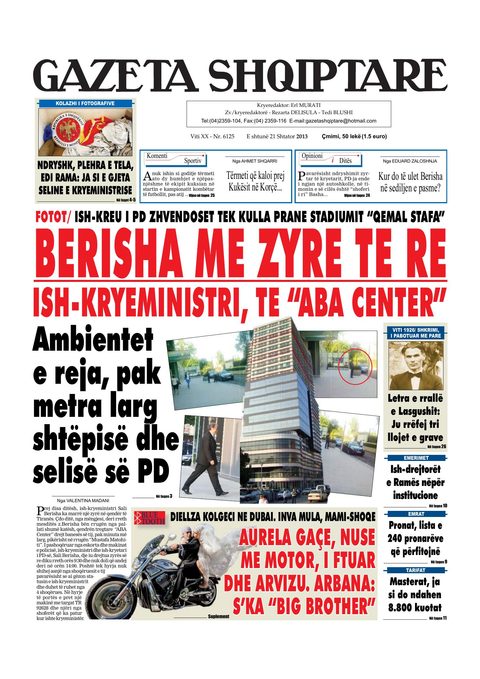 Gazeta Shqiptare 2013-09-21