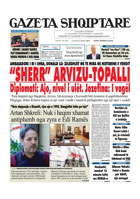 Gazeta Shqiptare 2013-09-27