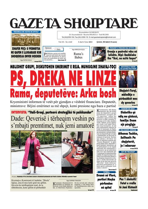 Gazeta Shqiptare 2013-10-06