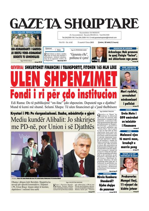 Gazeta Shqiptare 2013-10-08