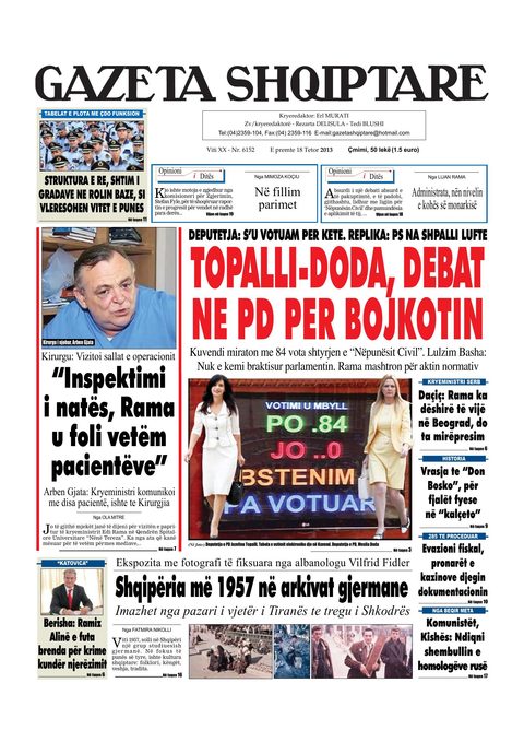 Gazeta Shqiptare 2013-10-18