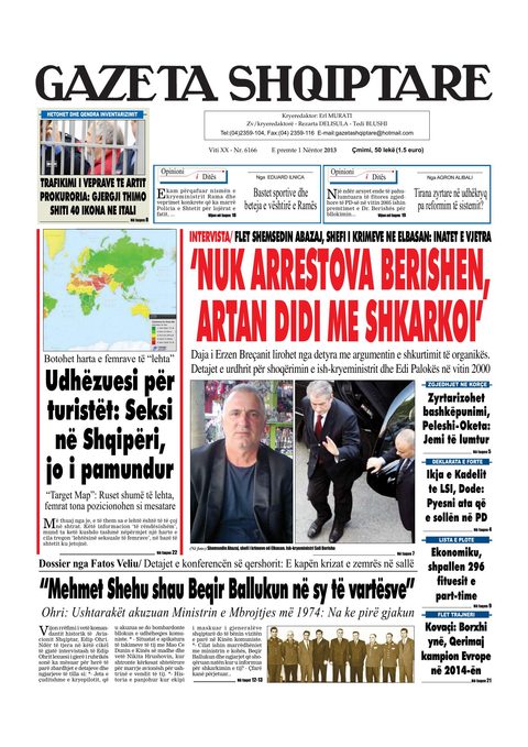 Gazeta Shqiptare 2013-11-01