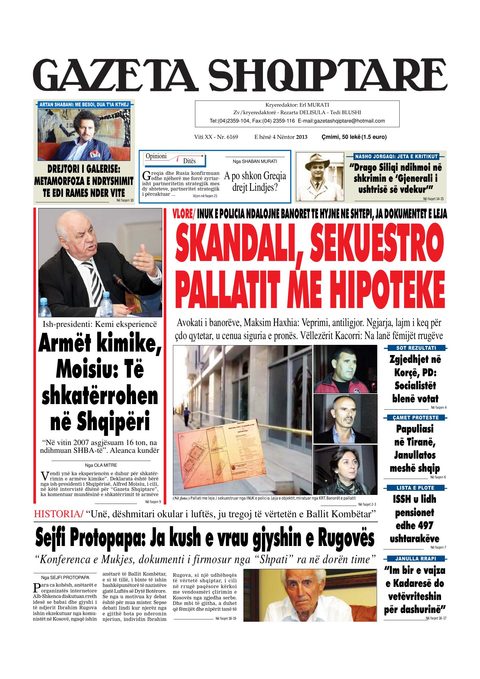 Gazeta Shqiptare 2013-11-04