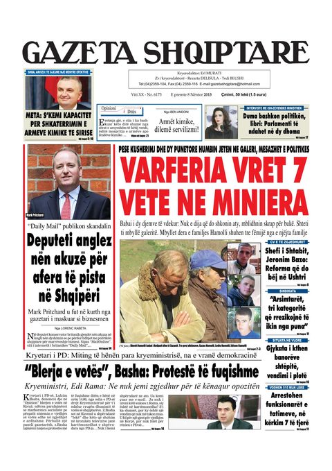 Gazeta Shqiptare 2013-11-08