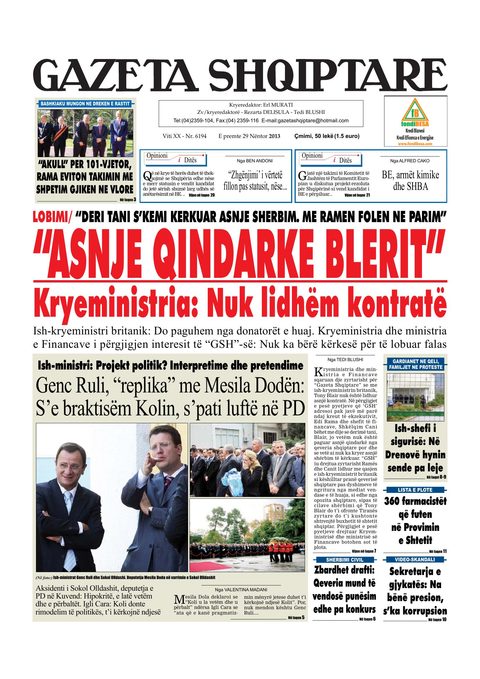 Gazeta Shqiptare 2013-11-29