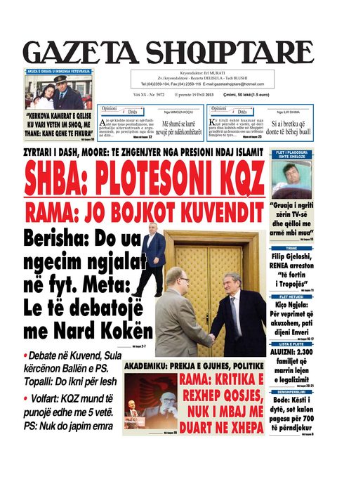 Gazeta Shqiptare 2013-04-19