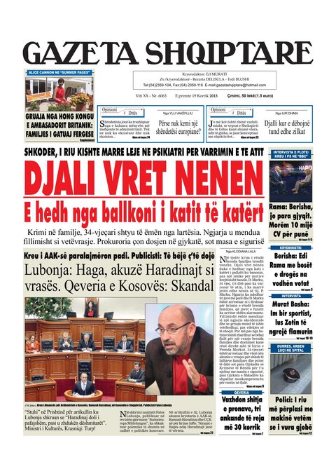 Gazeta Shqiptare 2013-07-19