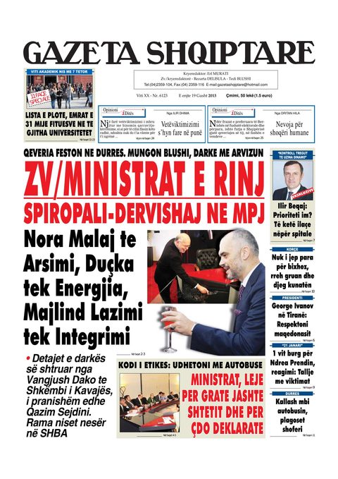 Gazeta Shqiptare 2013-08-19