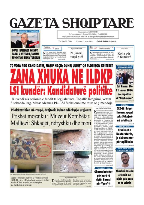 Gazeta Shqiptare 2013-01-22