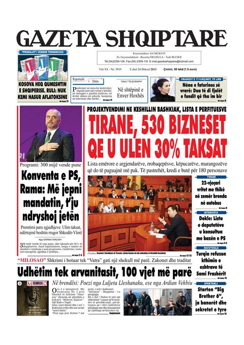 Gazeta Shqiptare 2013-02-24