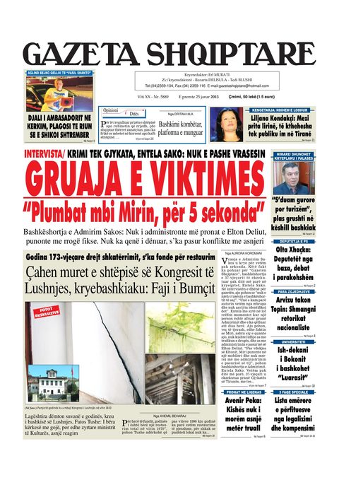 Gazeta Shqiptare 2013-01-25