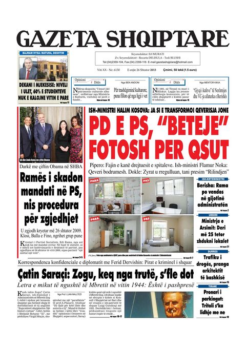 Gazeta Shqiptare 2013-09-26