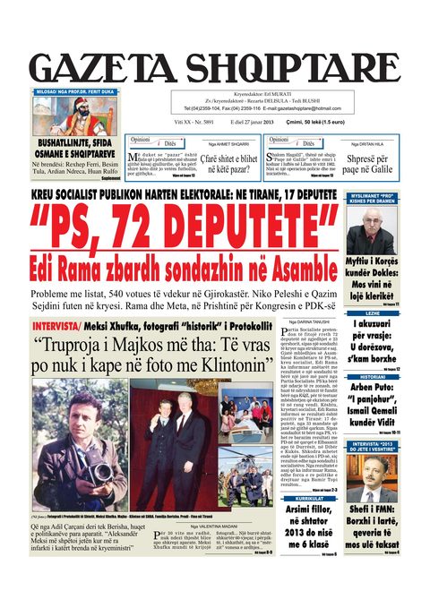 Gazeta Shqiptare 2013-01-27