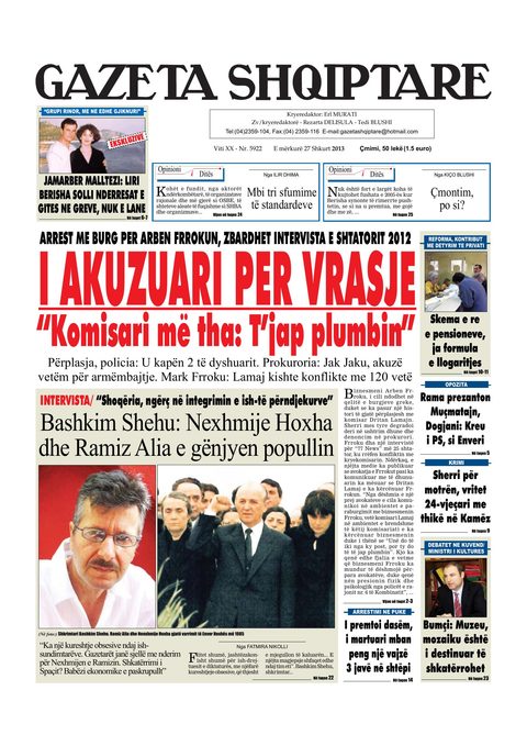 Gazeta Shqiptare 2013-02-27