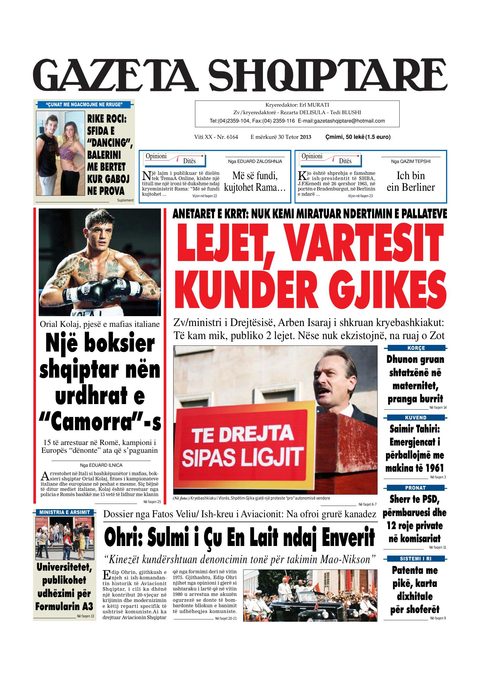 Gazeta Shqiptare 2013-10-30