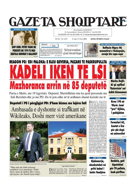 Gazeta Shqiptare 2013-10-31