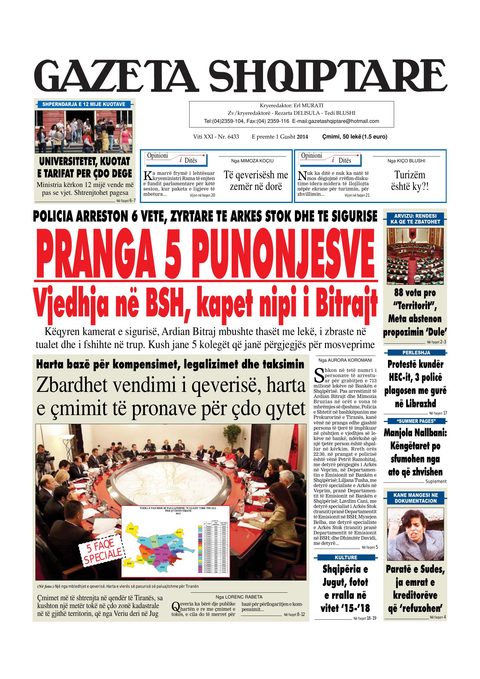 Gazeta Shqiptare 2014-08-01