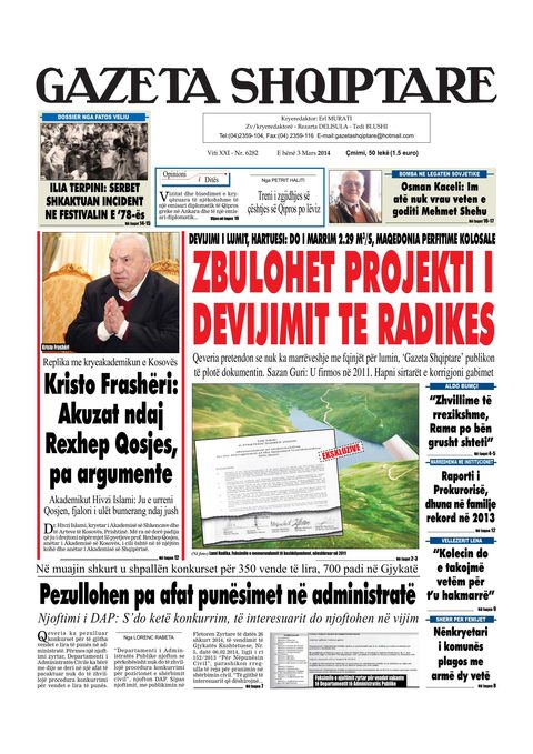 Gazeta Shqiptare 2014-03-03
