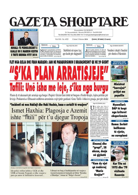 Gazeta Shqiptare 2014-11-03