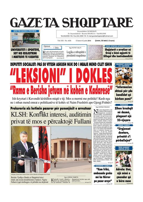Gazeta Shqiptare 2014-08-04