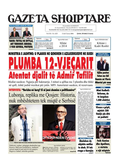 Gazeta Shqiptare 2014-01-05