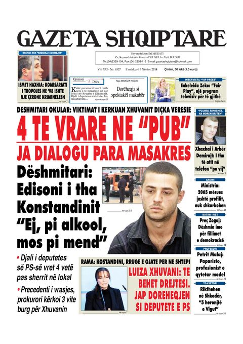 Gazeta Shqiptare 2014-11-05