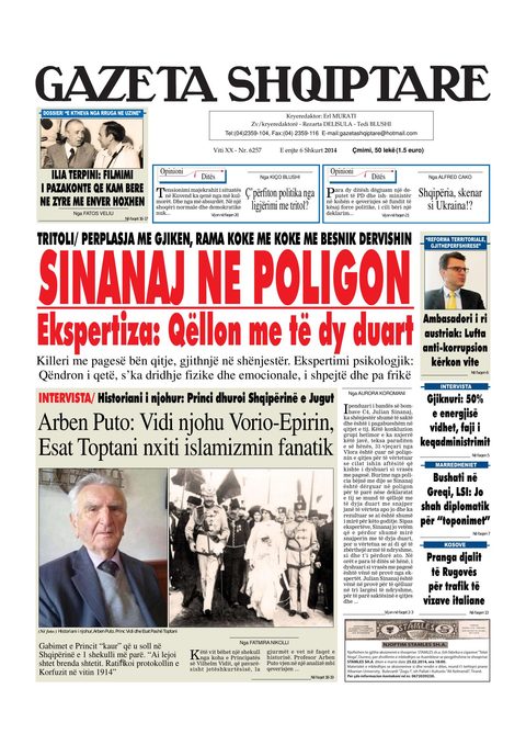 Gazeta Shqiptare 2014-02-06