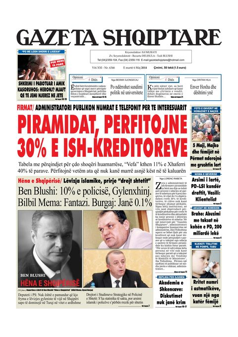Gazeta Shqiptare 2014-05-06