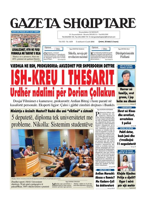 Gazeta Shqiptare 2014-08-06