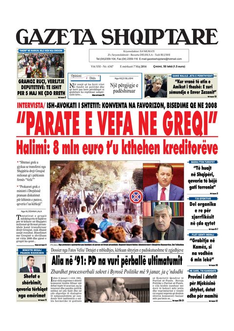 Gazeta Shqiptare 2014-05-07