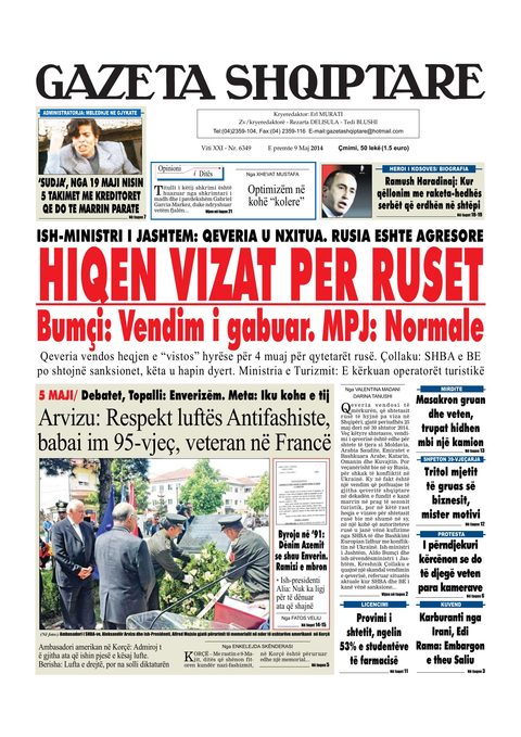 Gazeta Shqiptare 2014-05-09