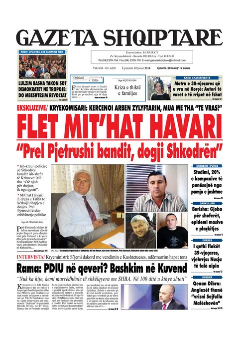 Gazeta Shqiptare 2014-01-10
