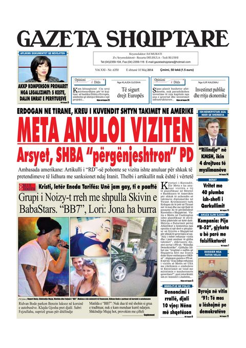Gazeta Shqiptare 2014-05-10
