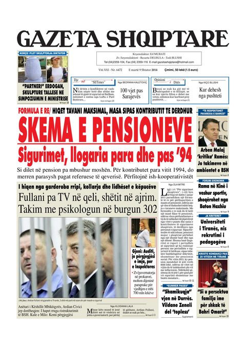 Gazeta Shqiptare 2014-09-09