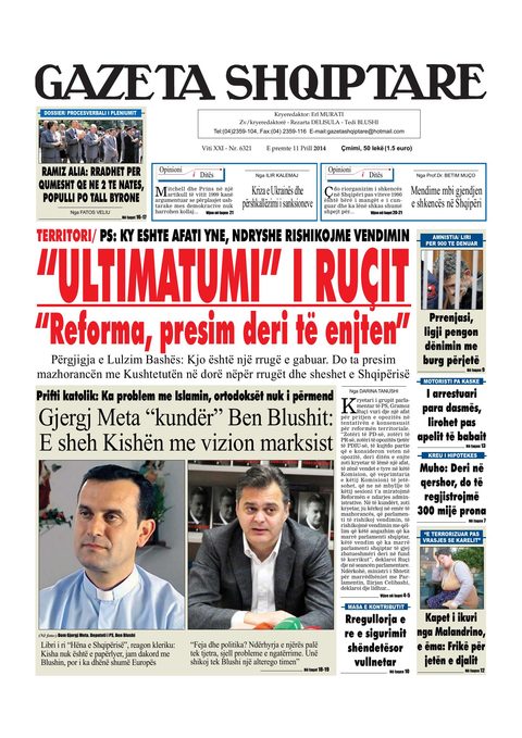 Gazeta Shqiptare 2014-04-11