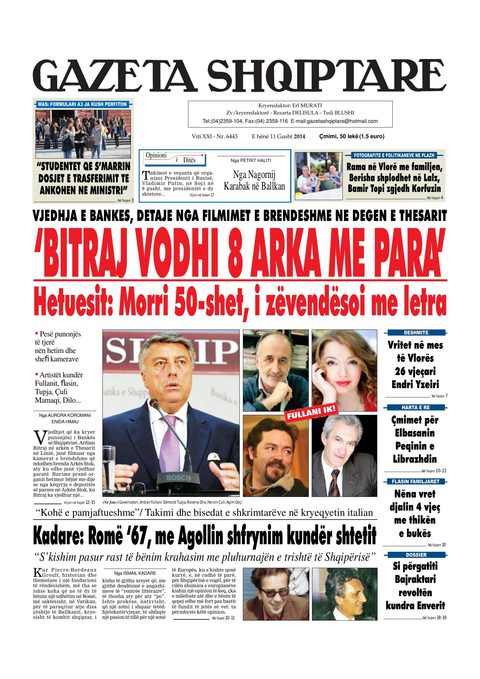 Gazeta Shqiptare 2014-08-11