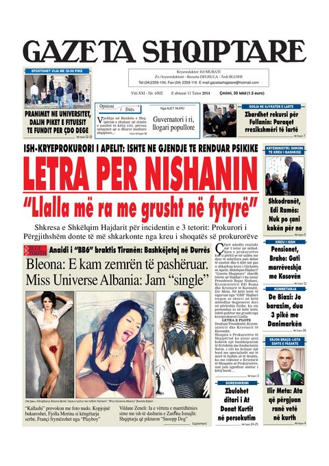 Gazeta Shqiptare 2014-10-11