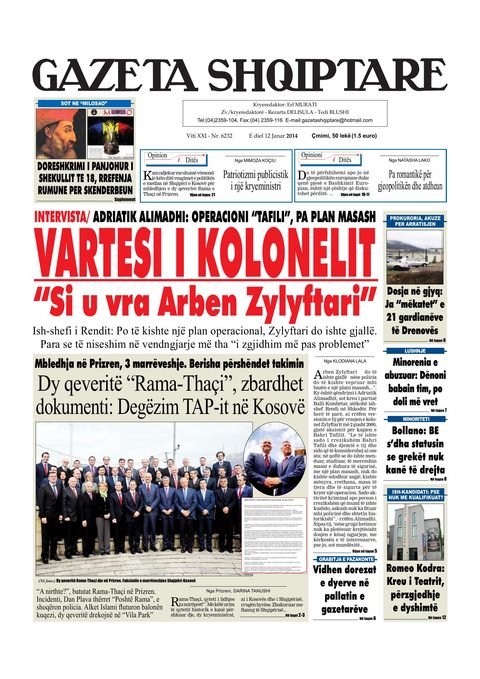 Gazeta Shqiptare 2014-01-12