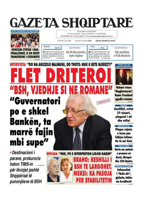Gazeta Shqiptare 2014-08-12