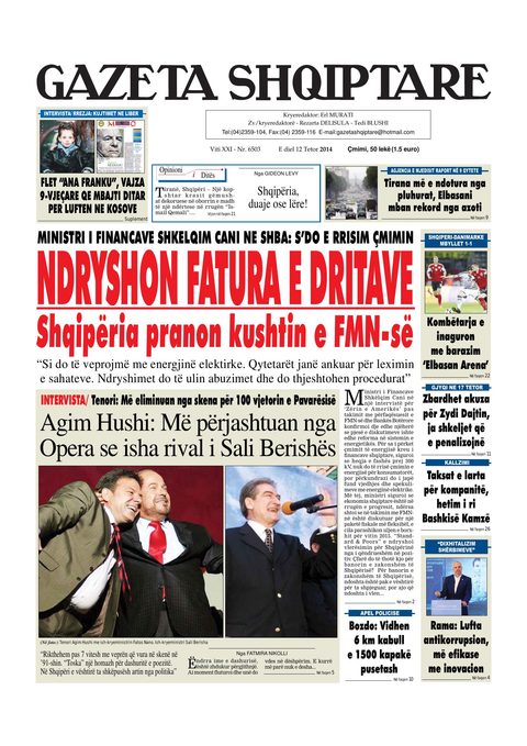 Gazeta Shqiptare 2014-10-12