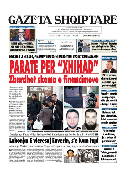 Gazeta Shqiptare 2014-03-14
