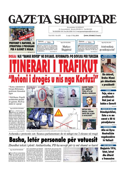 Gazeta Shqiptare 2014-05-15