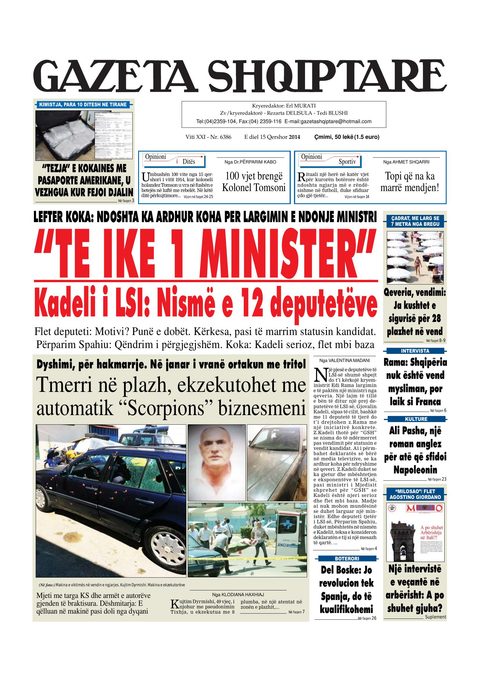 Gazeta Shqiptare 2014-06-15