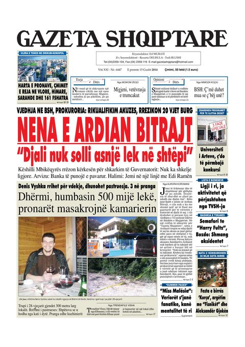 Gazeta Shqiptare 2014-08-15
