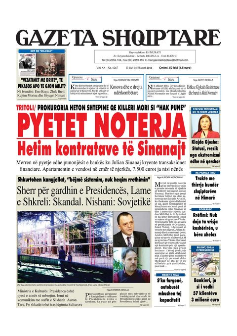 Gazeta Shqiptare 2014-02-16