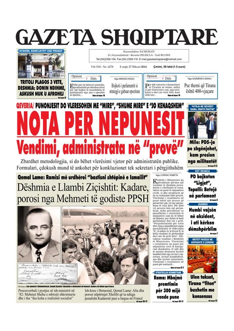 Gazeta Shqiptare 2014-02-27