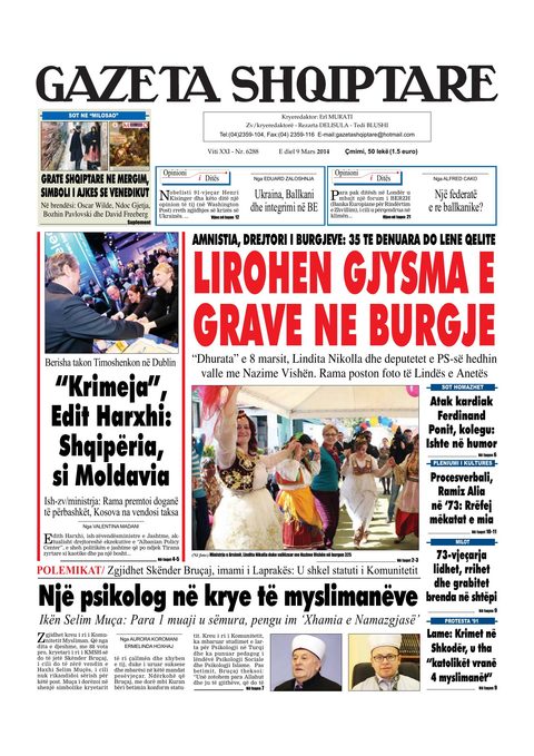 Gazeta Shqiptare 2014-03-09
