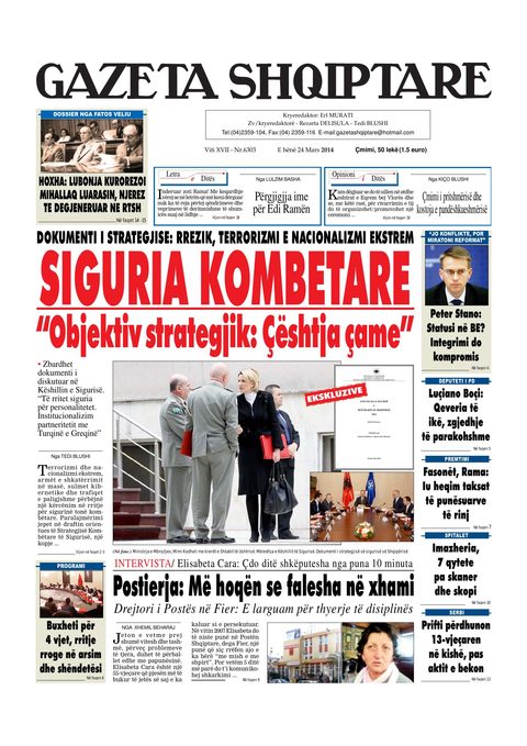 Gazeta Shqiptare 2014-03-24